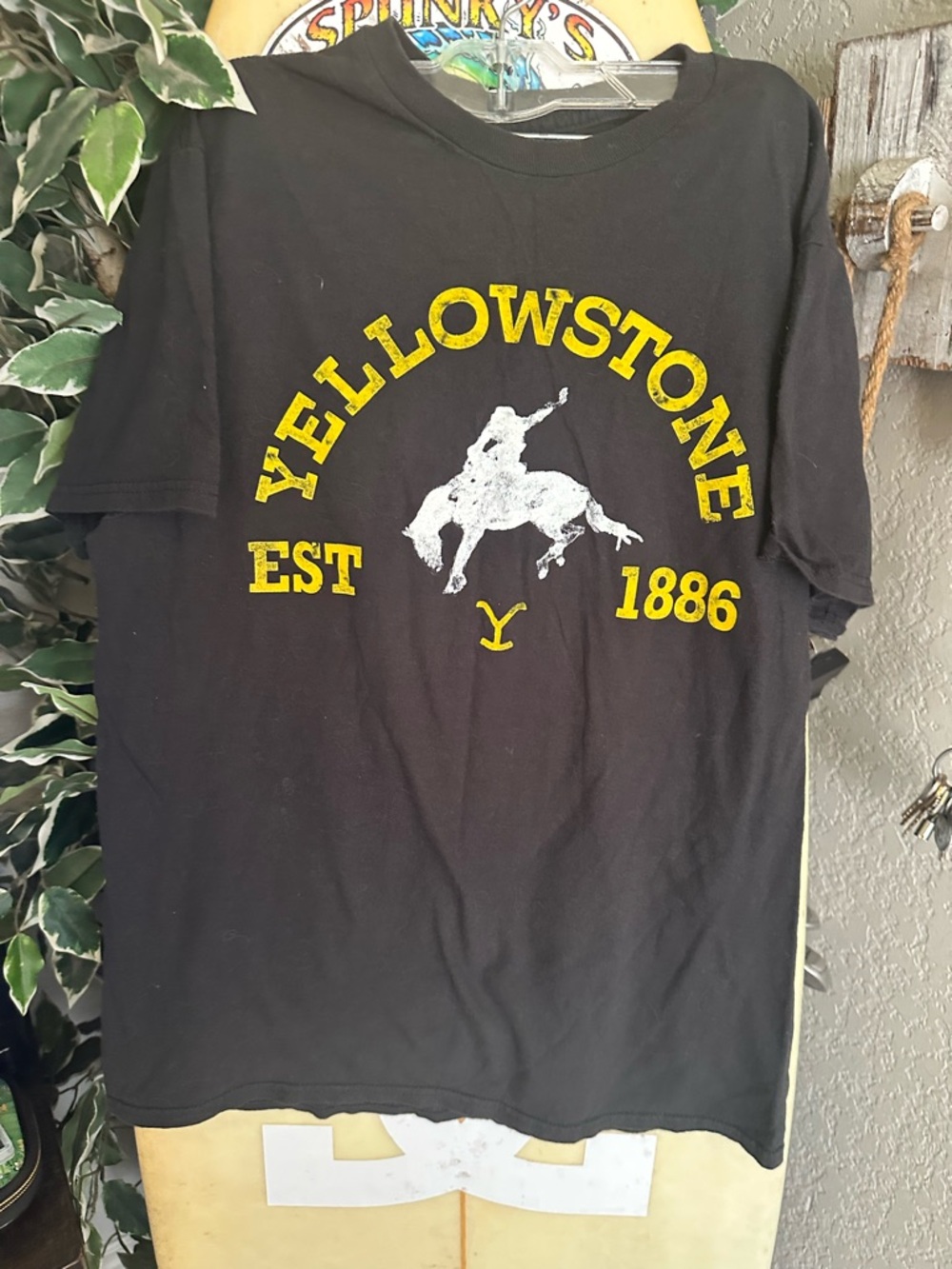 Yellowstone Graphic Tee in Black and Yellow